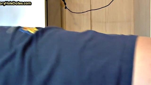 Homemade gloryhole DILF gets banged in closeup video