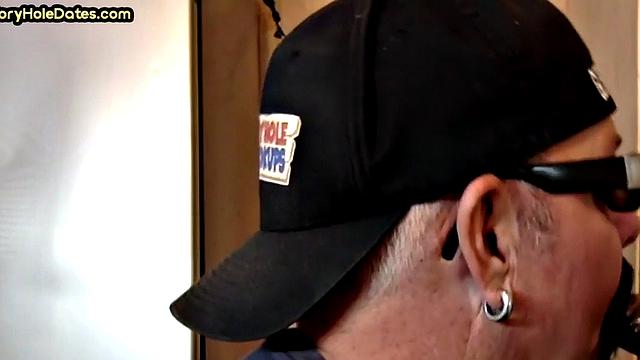 Homemade gloryhole DILF gets banged in closeup video