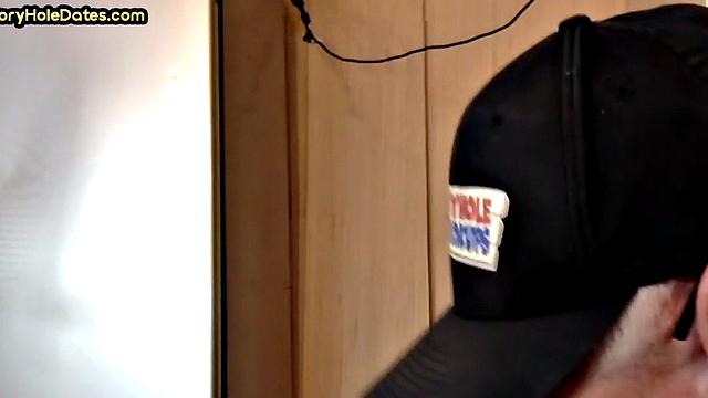 Homemade gloryhole DILF gets banged in closeup video