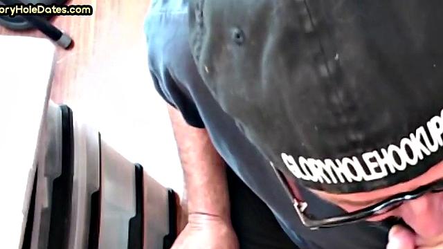 Homemade gloryhole DILF gets banged in closeup video