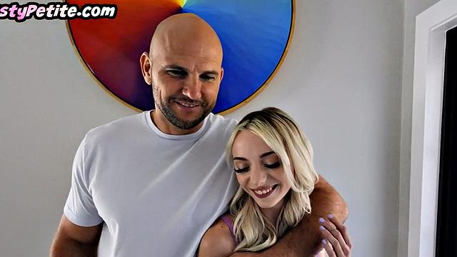 Skinny petite 21yo amateur GF gets fucked by dom