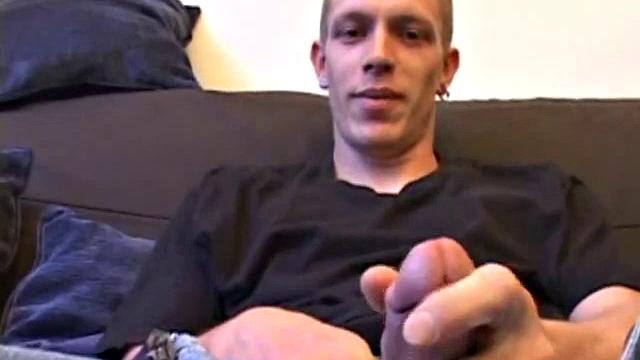 Young Shane gets on all fours to have his hole checked out by a handy friend. Shane looks over his shoulder as he enjoys the play. Then it's business as usual, as he goes to work stroking his cock and pumping out another load of cum.