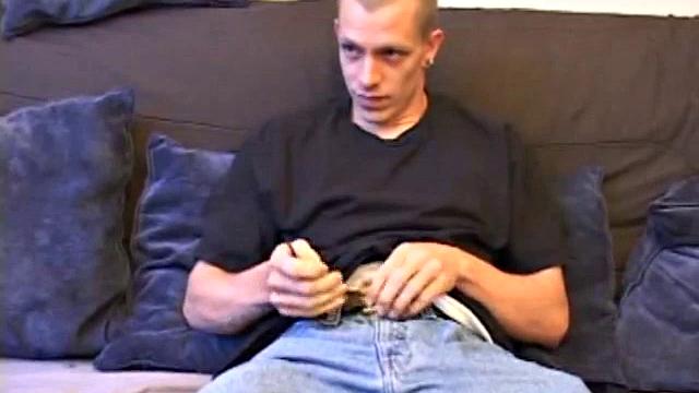 Young Shane gets on all fours to have his hole checked out by a handy friend. Shane looks over his shoulder as he enjoys the play. Then it's business as usual, as he goes to work stroking his cock and pumping out another load of cum.