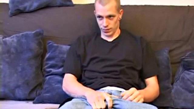 Young Shane gets on all fours to have his hole checked out by a handy friend. Shane looks over his shoulder as he enjoys the play. Then it's business as usual, as he goes to work stroking his cock and pumping out another load of cum.