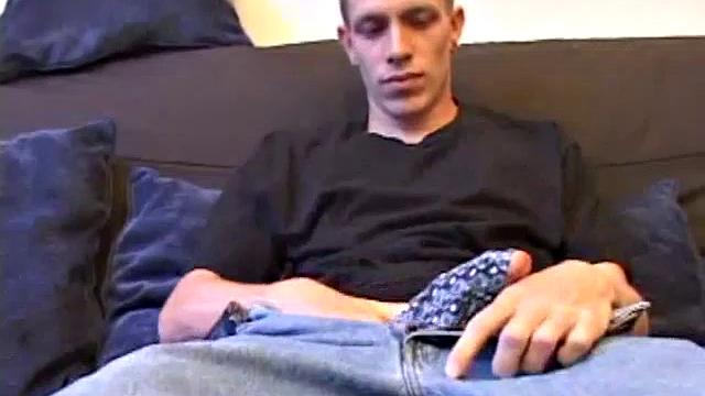 Young Shane gets on all fours to have his hole checked out by a handy friend. Shane looks over his shoulder as he enjoys the play. Then it's business as usual, as he goes to work stroking his cock and pumping out another load of cum.