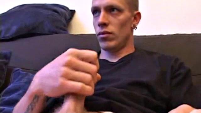 Young Shane gets on all fours to have his hole checked out by a handy friend. Shane looks over his shoulder as he enjoys the play. Then it's business as usual, as he goes to work stroking his cock and pumping out another load of cum.