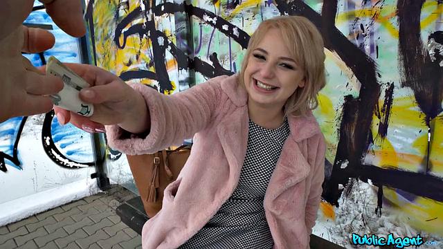 Blonde Student Gets Fucked In The Basement