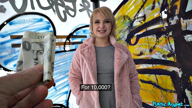 Blonde Student Gets Fucked In The Basement