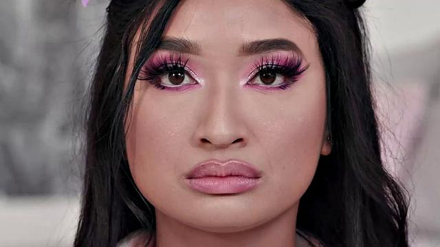 Petite Asian Avery Black Shakes Her Natural Tits and Masturbates woth Dildo