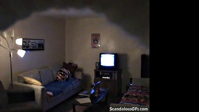 Cheating brunette babe caught by boyfriend & pounded hard in doggystyle