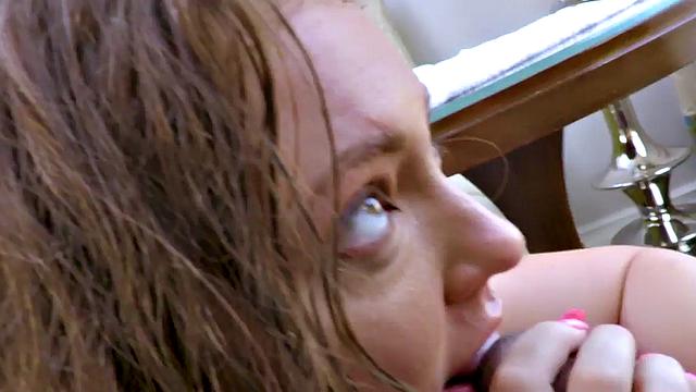 Dominated brunette gets her big butt drilled by BBC