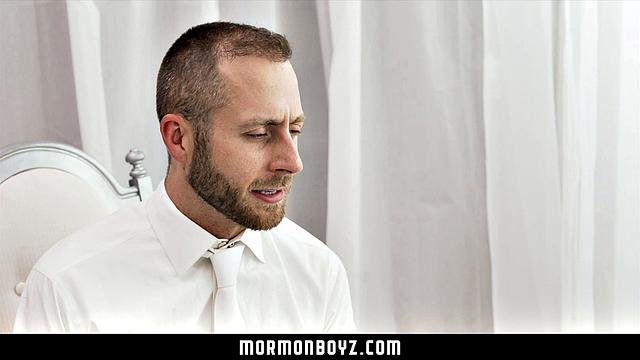 Elder Jones confesses his gay fantasies to President Lewis in a private interview