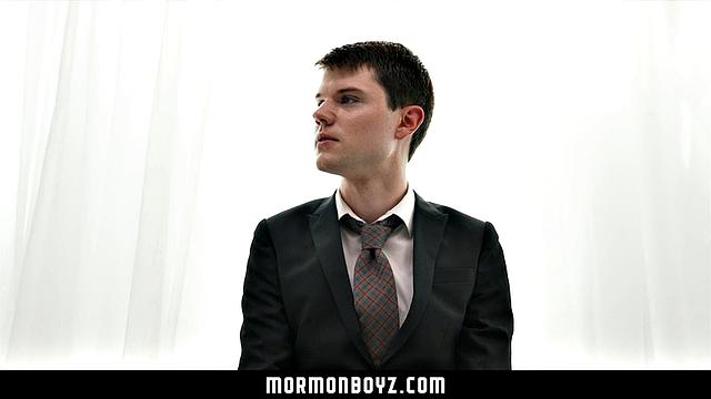 Elder Jones confesses his gay fantasies to President Lewis in a private interview