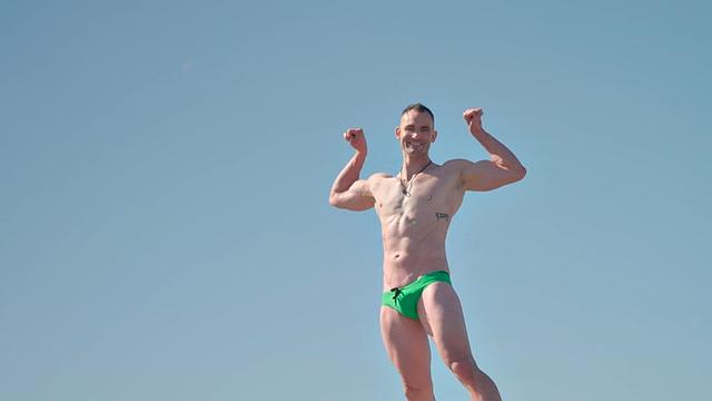 Amateur eager jock doggystyle muscular stud in ass