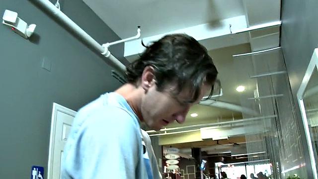 Nubian thug assfucked in public cafe by white top