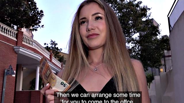 POV paid casting closeup fun for nasty deepthroat teen