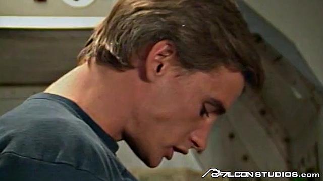 FalconStudios - Vintage Jock Blowing A Hairy Hunk On An Airplane