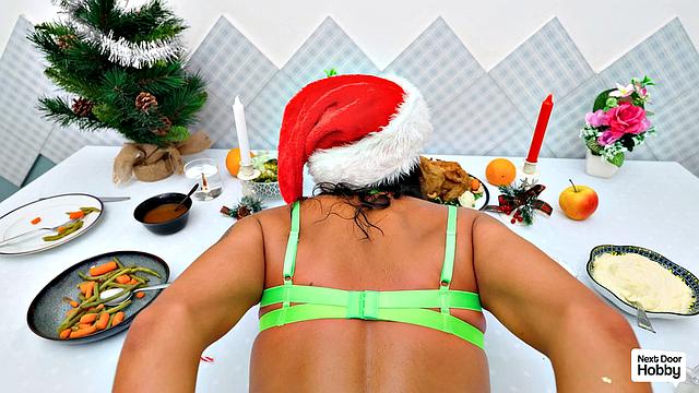 Naughty elf steals Xmas gifts & gets fucked