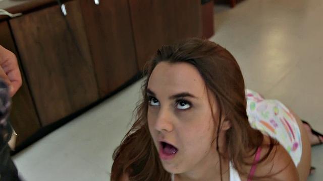 Smart chick with a big ass gets her cheeks worshipped before a beefy-dick stretching and a booty glazing.