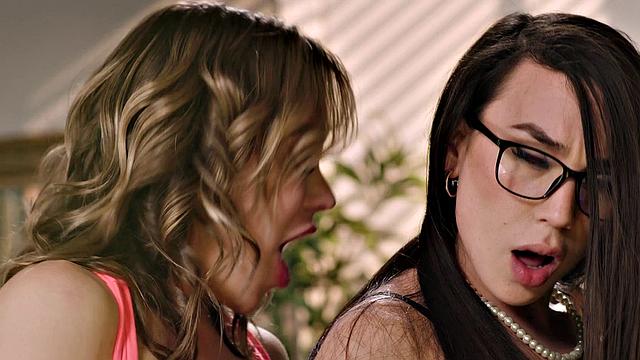 Naughty Emma Rose & Kasey Kei Double Team Avery Jane In Public Library