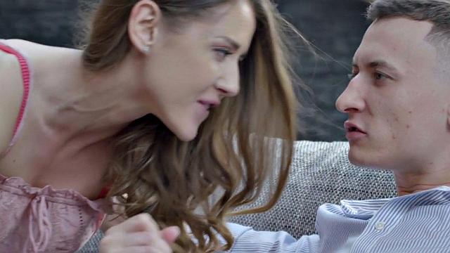 Beautiful gf sucking and riding cock in sensual couple