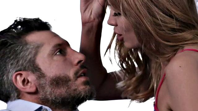 21yo babysitter with small boobs throats before ass fucked