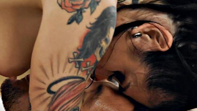 Massaging MILF enjoys riding big dick after oiled massage