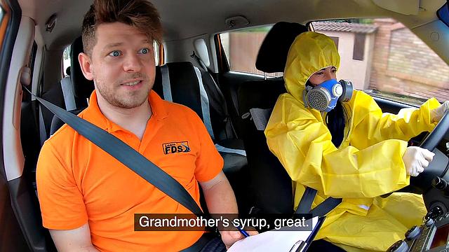 Get ready for a wild ride as I take off my hazmat suit and get my trimmed pussy pounded in reverse cowgirl, handjob and blowjob