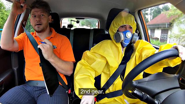 Get ready for a wild ride as I take off my hazmat suit and get my trimmed pussy pounded in reverse cowgirl, handjob and blowjob