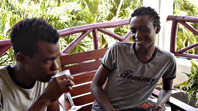 Real African twink barebacked by BBC at home