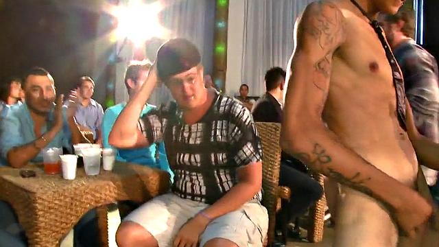 Real deepthroating party with a cowboy