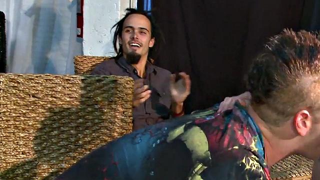 Real deepthroating party with a cowboy