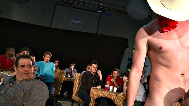 Real deepthroating party with a cowboy