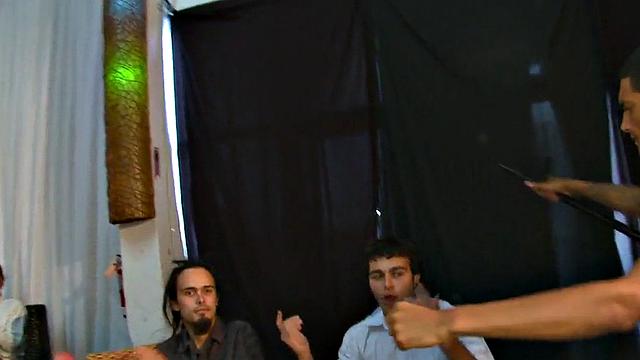 Real deepthroating party with a cowboy