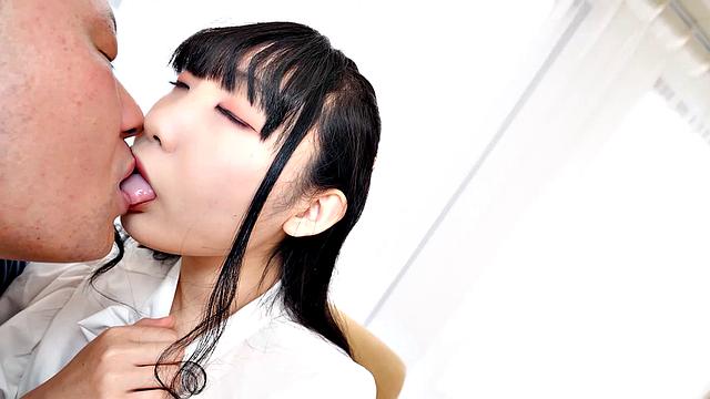 Rin Nanba comes to show her very hairy Japanese pussy