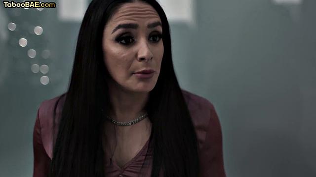 Busty cougar rides her stepson