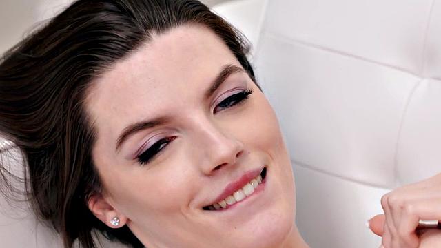 Pierced babe burns in sexual desire with partner