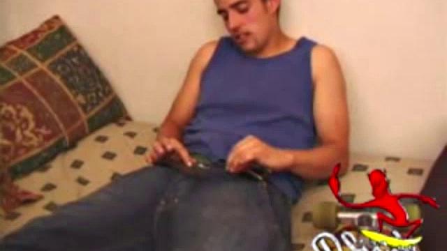 Mica just got in from skating and needs to burn off some more energy, so he kicks back and starts watching a porn video. Naughty boys like their toys, so Mica goes to work on his rear entry