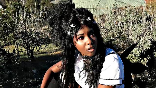 Big Tit Petite Wants To Be Harshly Fucked In Her Ebony Pussy