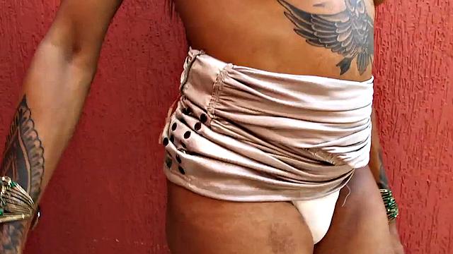 Trans beauty fucked by male dick in tight asshole