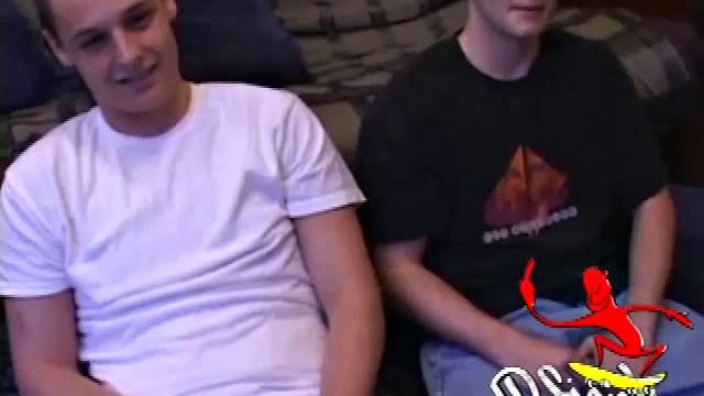 Eager to spend some time together, Lex and Gunner have sent their girls away for the weekend. The guys sit side-by-side commenting on the video they are watching and rubbing their growing cocks. Gunner goes down on his buddy and gives him a blowjob.