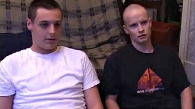 Eager to spend some time together, Lex and Gunner have sent their girls away for the weekend. The guys sit side-by-side commenting on the video they are watching and rubbing their growing cocks. Gunner goes down on his buddy and gives him a blowjob.