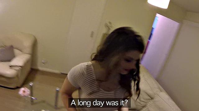 Lucia gets her tight ass drilled by cop in the office