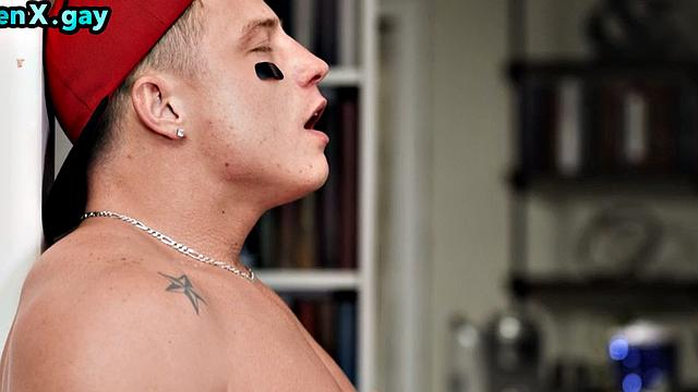 Football jock fucks best friend while watchinggame