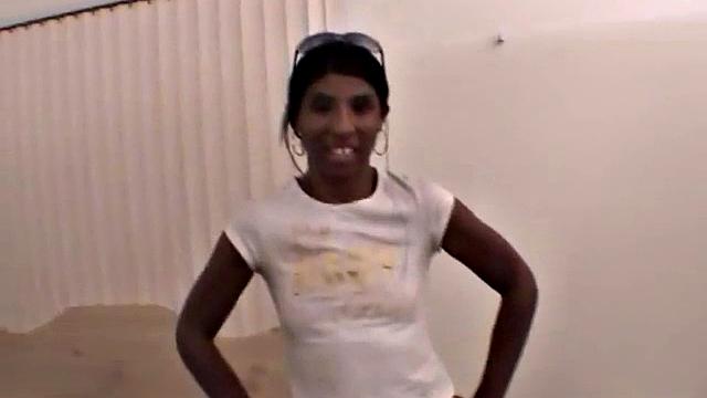 Ebony teen gets off as she is fingered in POV scene