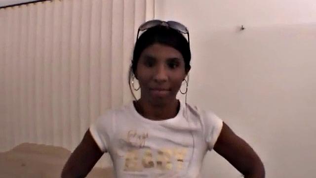 Ebony teen gets off as she is fingered in POV scene