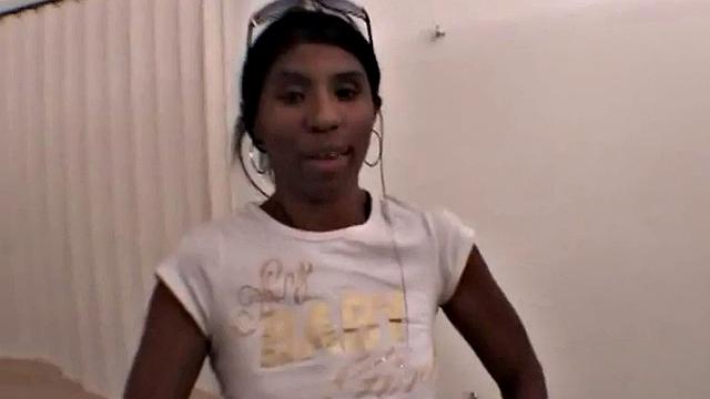 Ebony teen gets off as she is fingered in POV scene