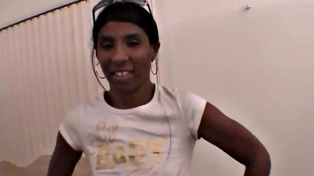 Ebony teen gets off as she is fingered in POV scene