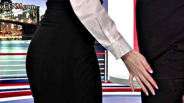 CFNM British amateur gives good BJ on live TV show