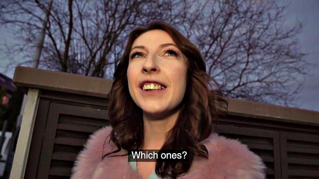 Public bitch fucked in POV in toilet after blowing dick